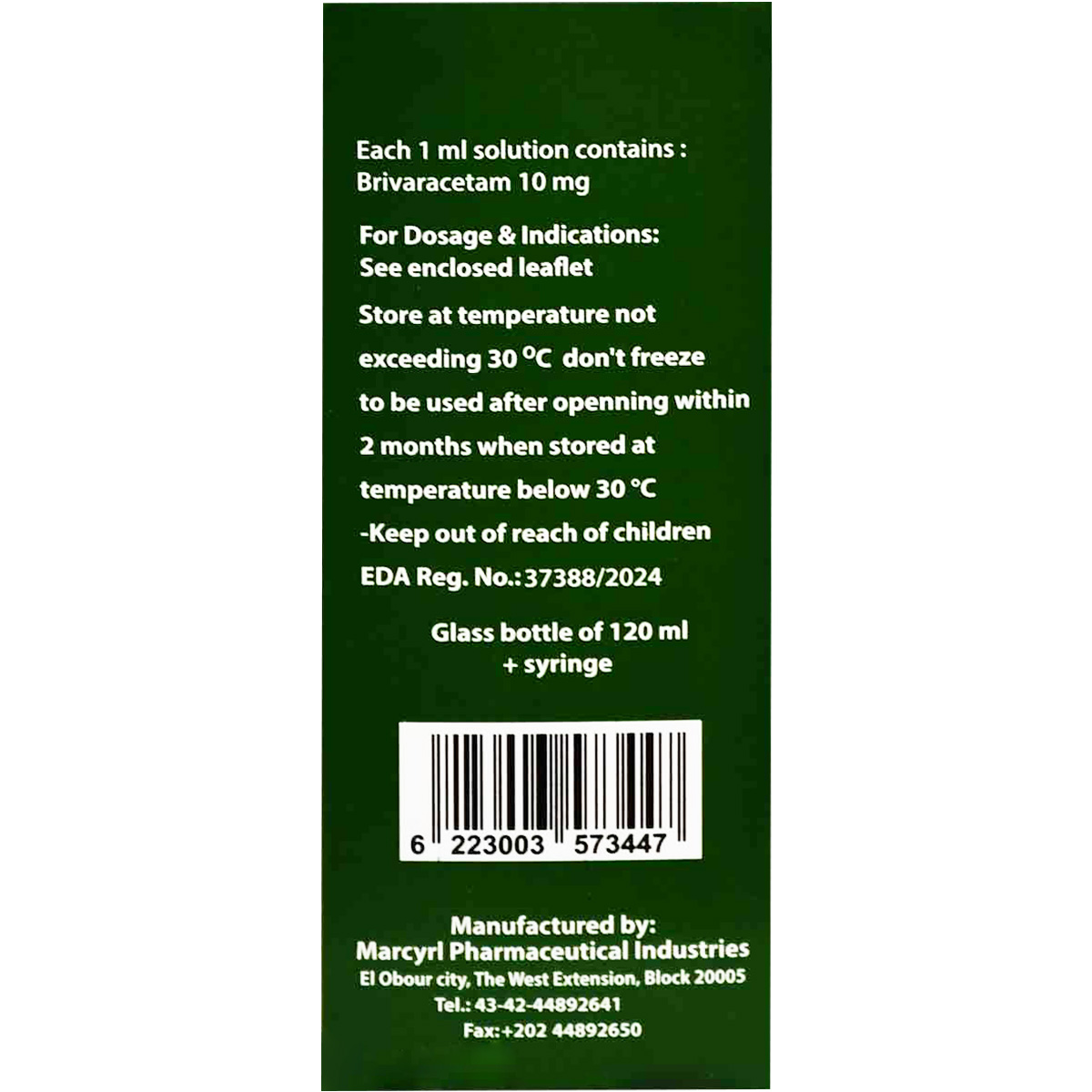 Convarsiotam 10 mg/ml Oral Solution 120 ml + Syringe image number 1