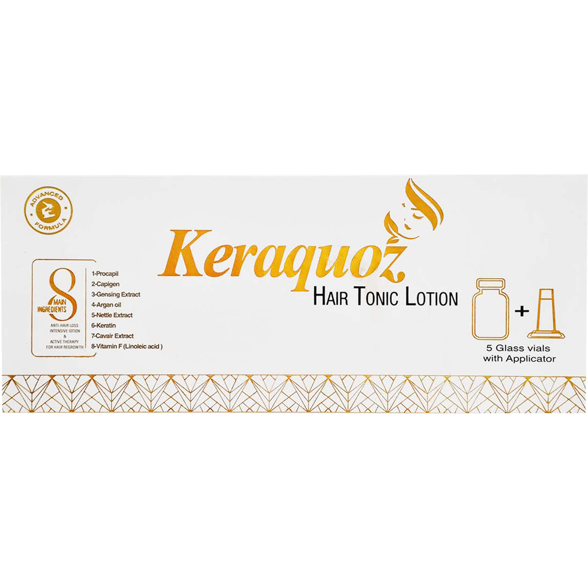 Keraquoz Hair Tonic Lotion Vials 5&times;10 ml image number 0