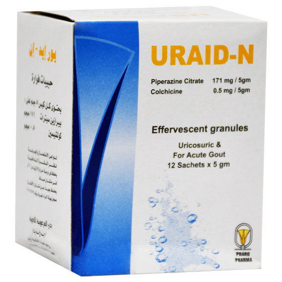 Uraid-N (171mg+0.5mg)/5gm 12 Effervescent Granule Sachets image number 0