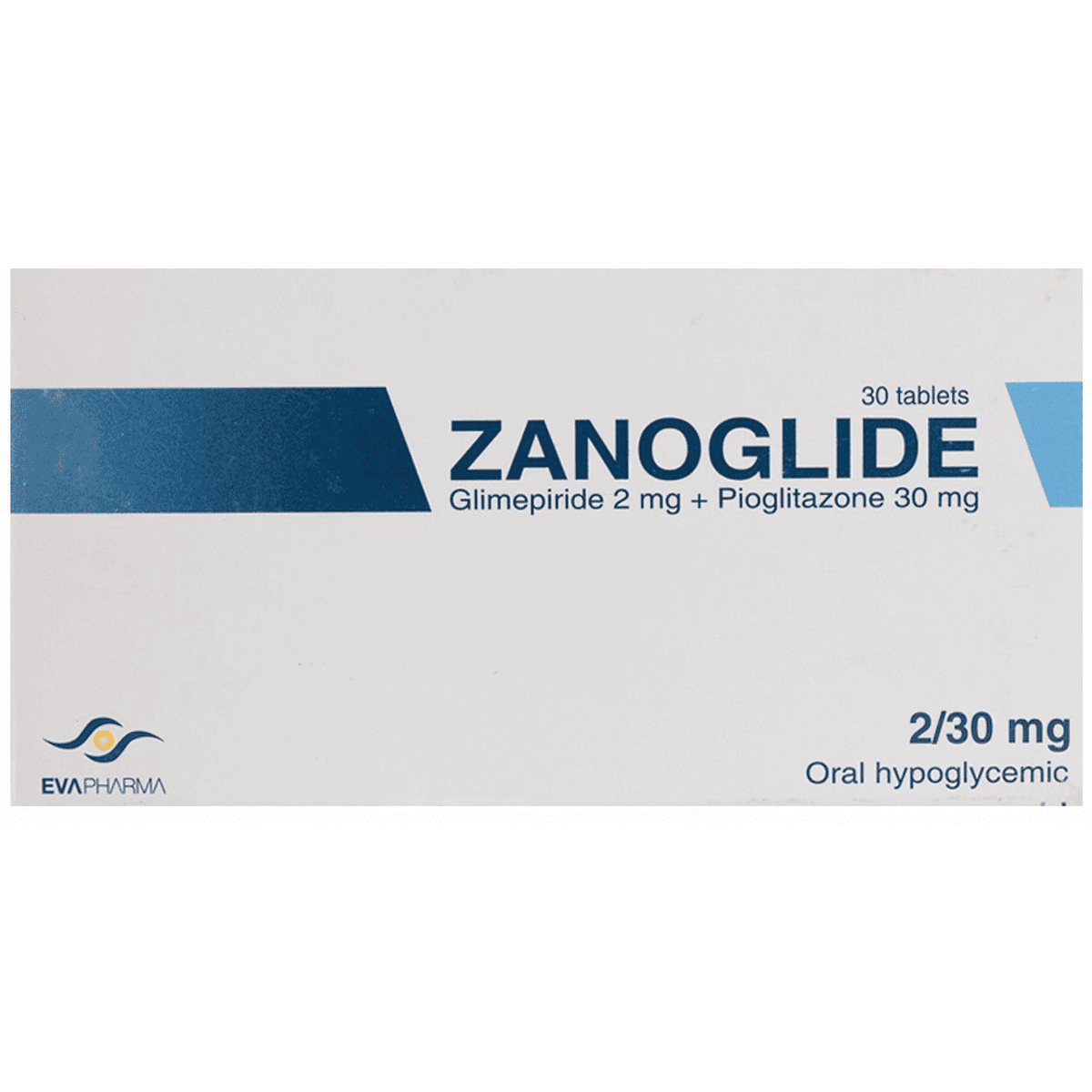 Zanoglide 30/2mg 30 Tablets image number 0