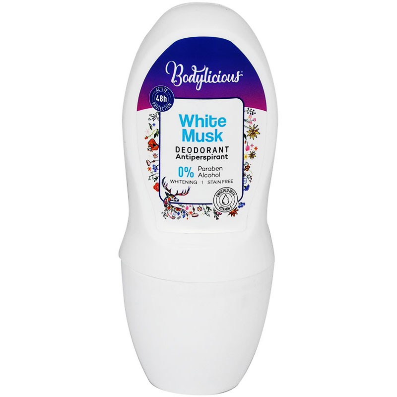 Bodylicious White Musk Deodorant Roll On For Women 50ml image number 0