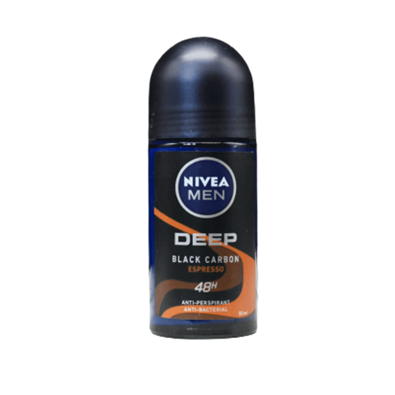 Nivea Men Deep Black Carbon Espresso Deodorant Roll On 50ml image number 0