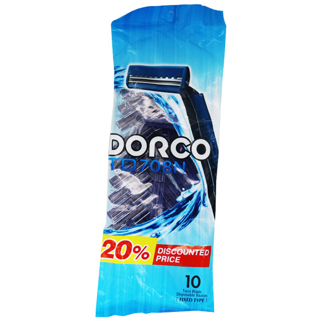 Dorco TD708N Disposable Razor 10 Pieces 20% Off (Offer Pack) image number 0