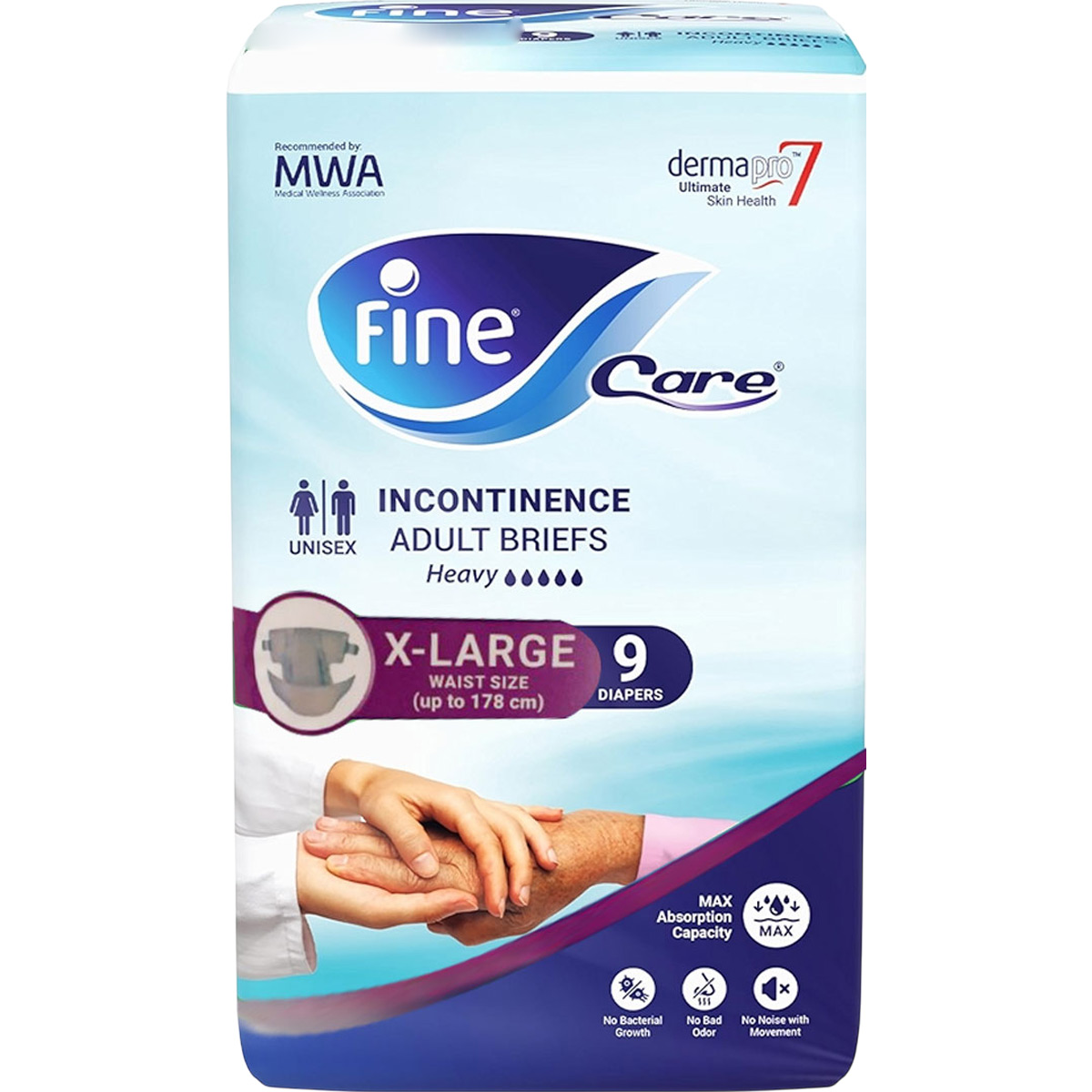 Fine Care Incontinence (XL) (To 178cm) 9 Pieces image number 0