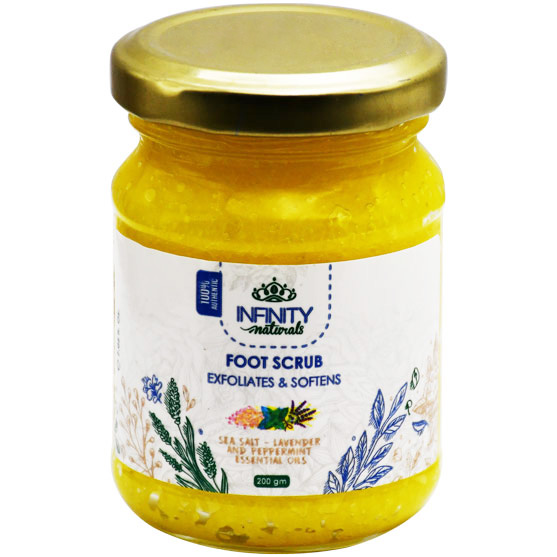 Infinity Naturals Sea Salt and Lavender Foot Scrub 200gm image number 0