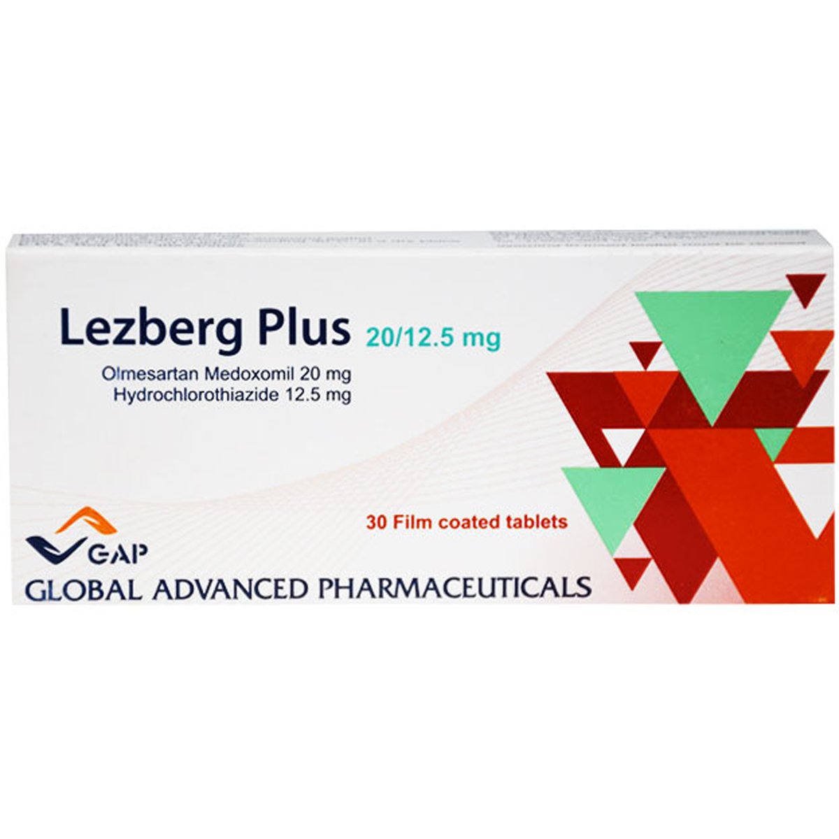 Lezberg Plus 20/12.5mg 30 Film Coated Tablet image number 0