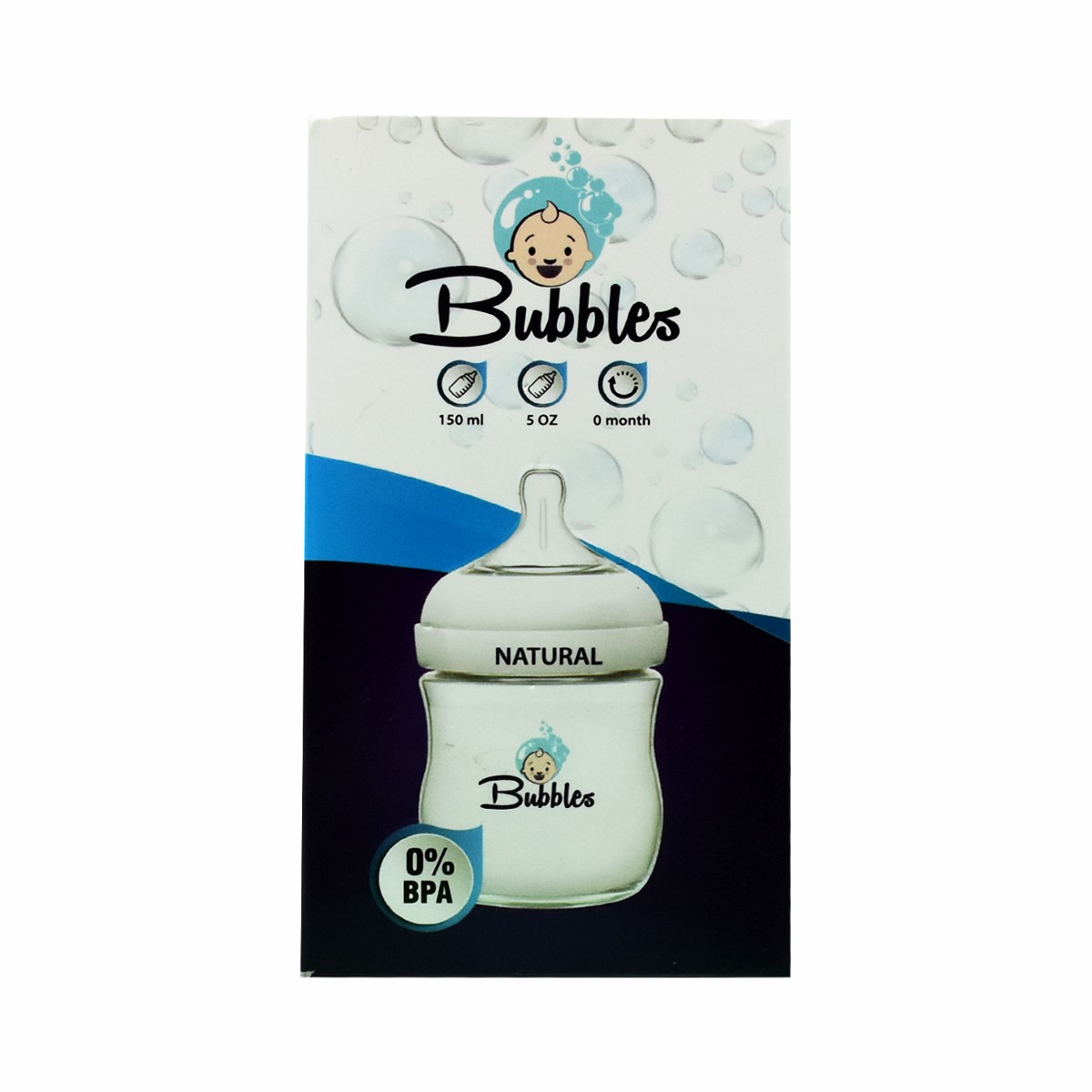 Bubbles Natural Bottle White (0) M 150ml image number 0