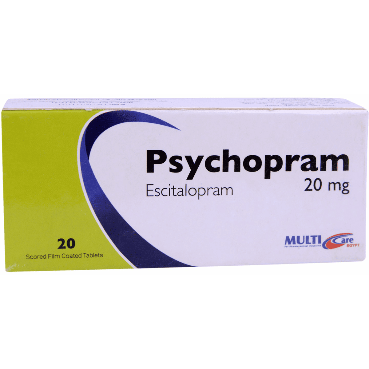 Psychopram 20mg 20 Film Coated Tablets image number 0