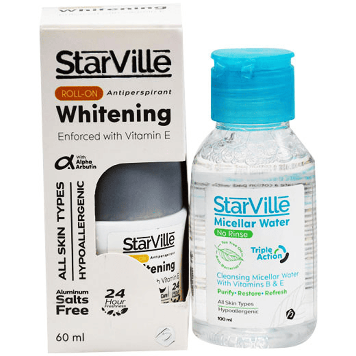 StarVille (Whitening Roll On 60ml + Micellar Water 100ml) (Offer Pack) image number 0