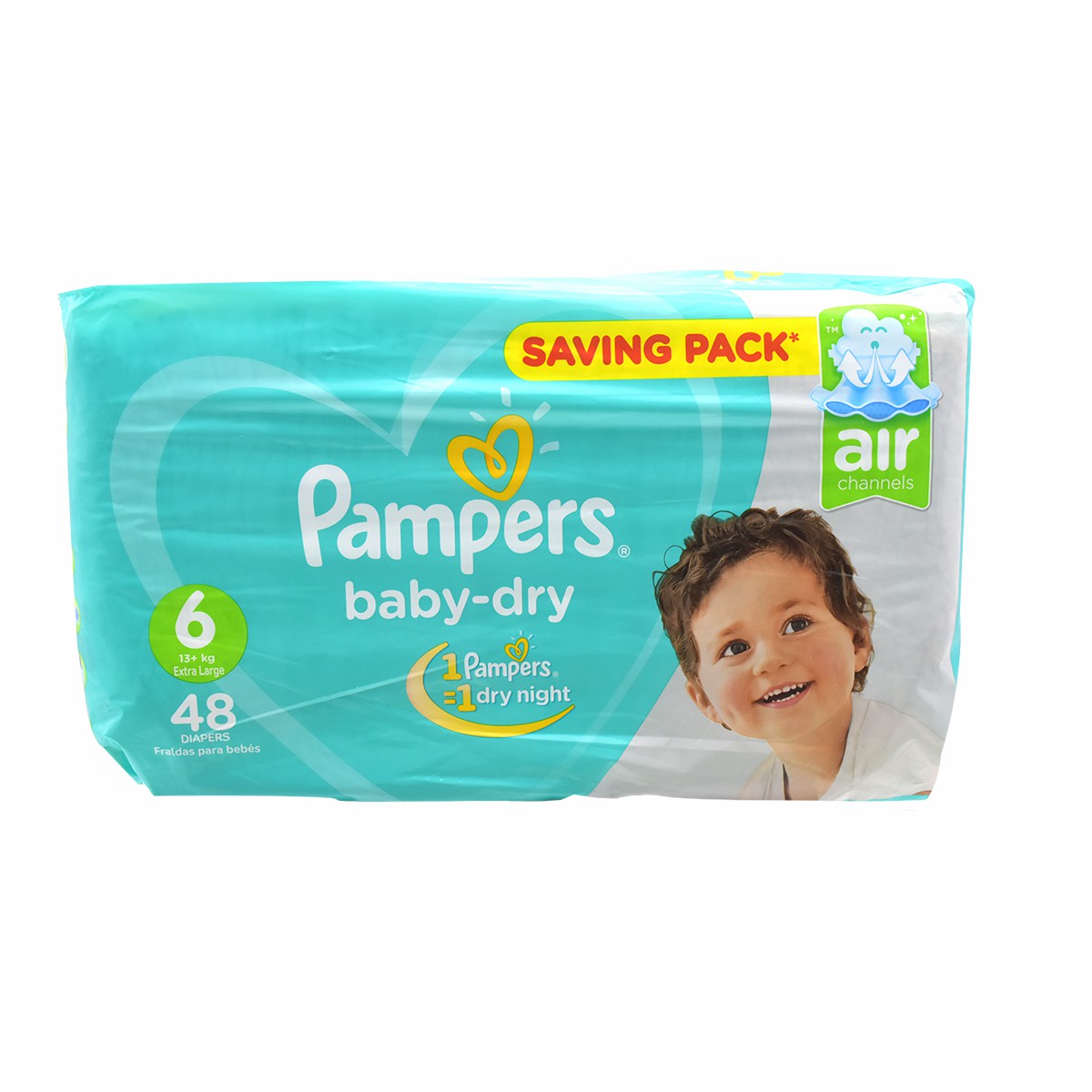 Pampers (6) Extra Large (13kg + /15kg +) 48pcs image number 0