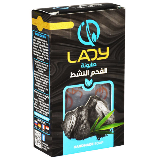 Lady Active Charcoal Soap 100gm image number 0