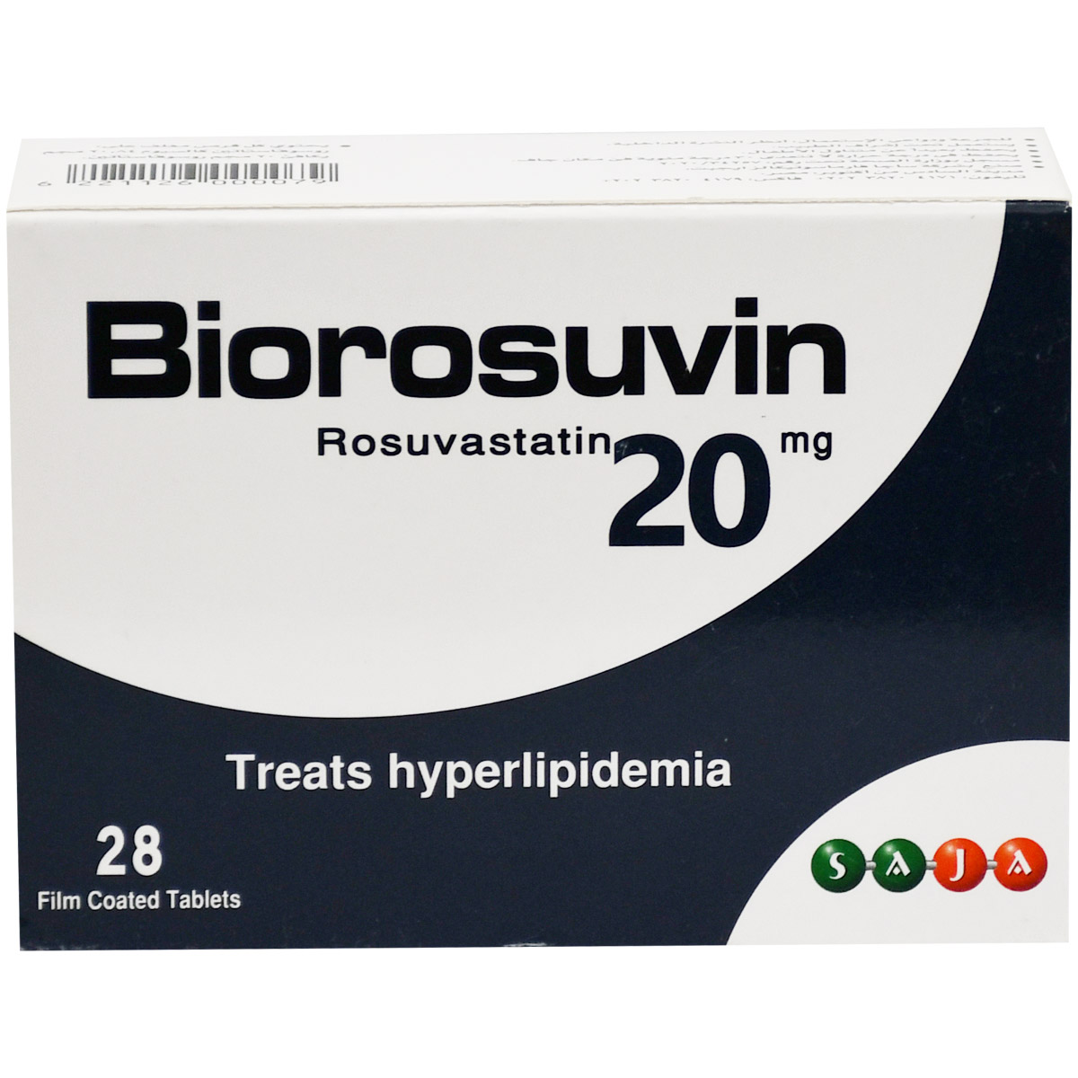 Biorosuvin 20 mg 28 Film Coated Tablets image number 0