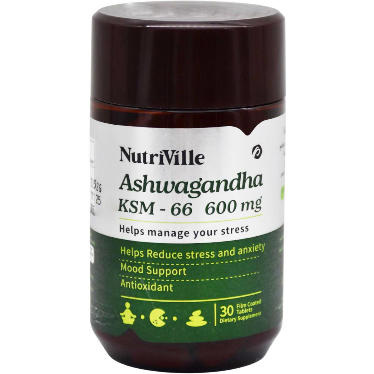 Nutriville Ashwagandha 30 Film Coated Tablets image number 0