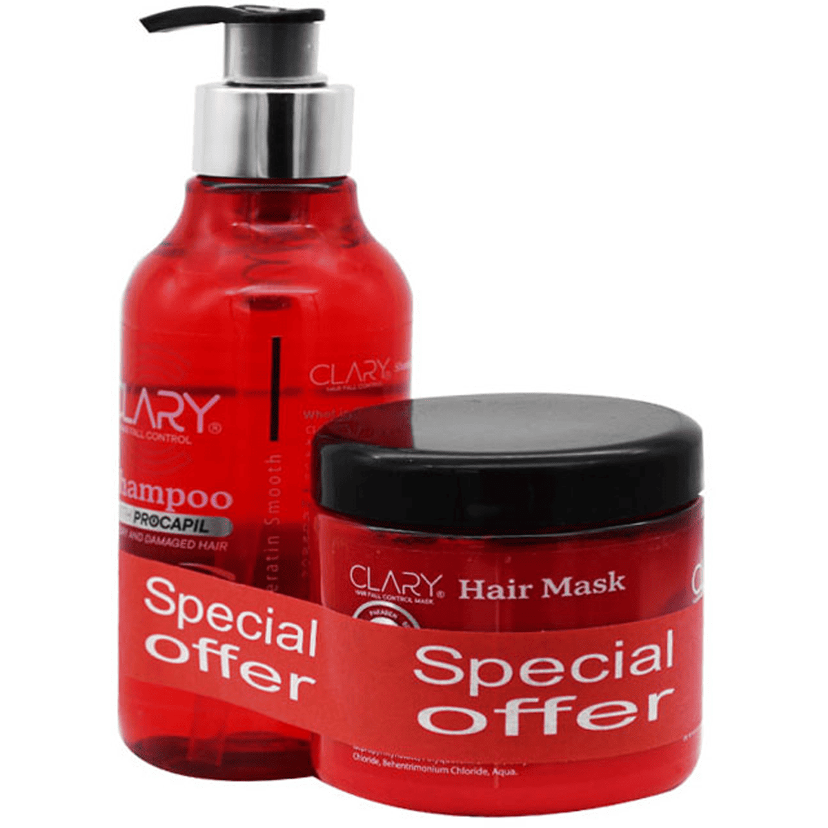 Clary Shampoo 300ml+Mask 300ml (Offer Pack) image number 0