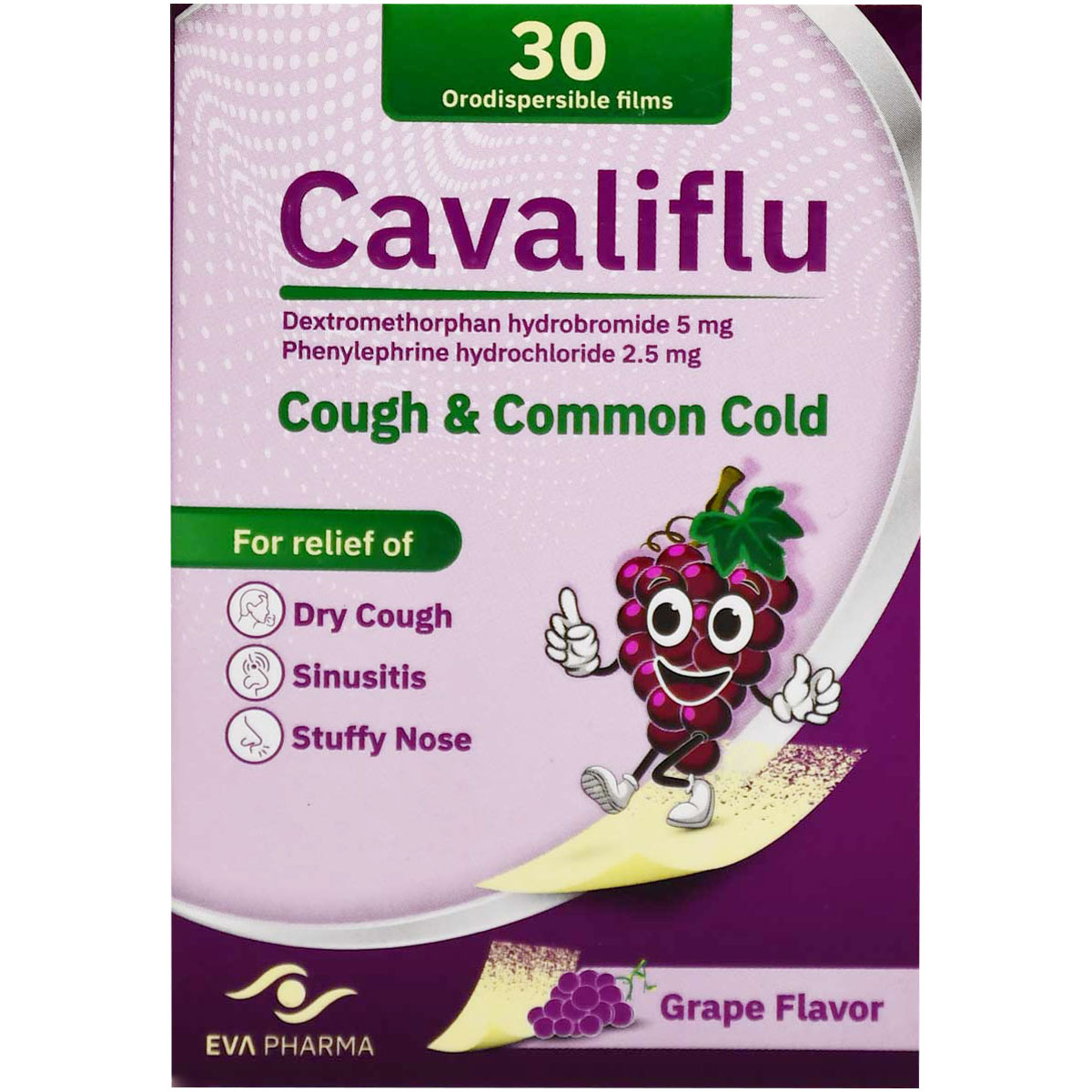 Cavaliflu Grape Flavor 30 OroDispersibleFilm image number 0
