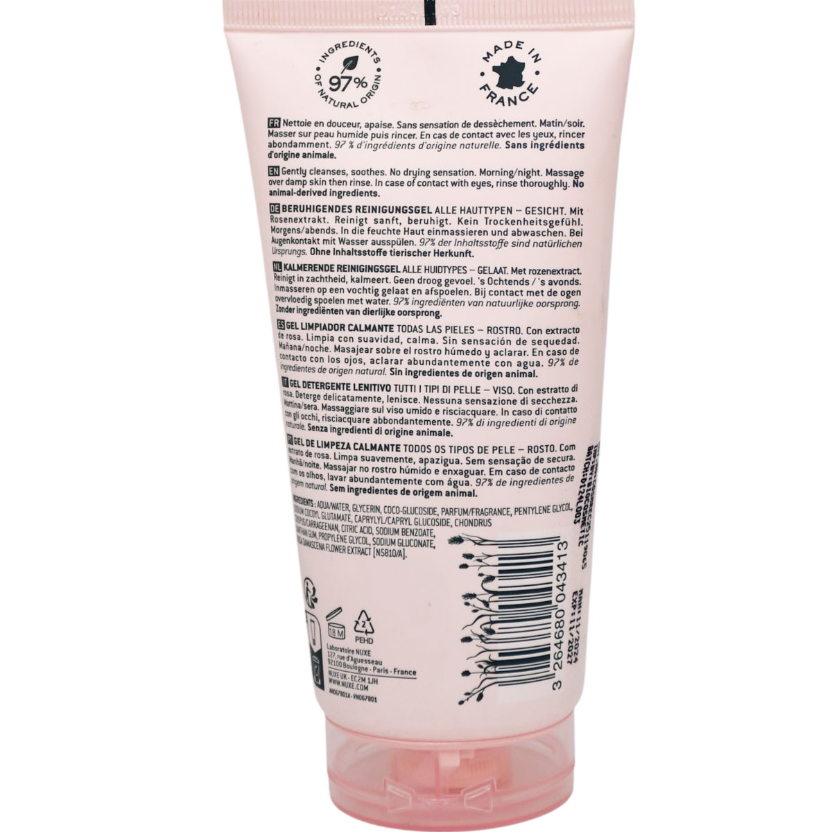 Nuxe Very Rose Soothing Cleansing Gel 150ml image number 1