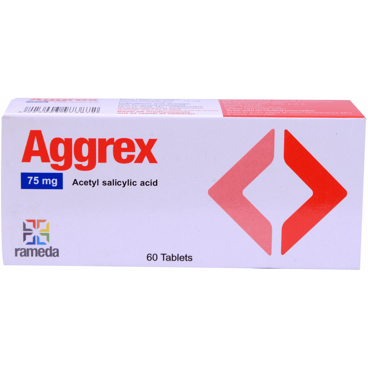 Aggrex 75mg 60 Tablets image number 0