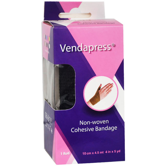 Vendapress Cohesive Bandage 10 Cm x 4.5 meter (Black) image number 0