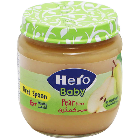 Hero Baby Pear Puree (6 Months+) 125 gm image number 0