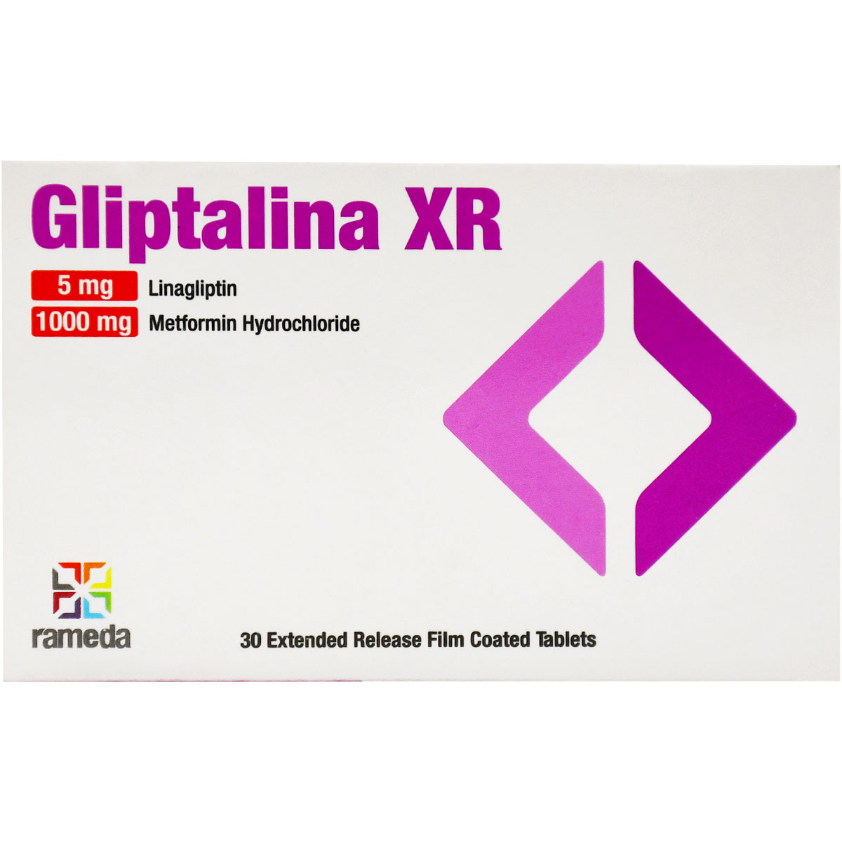 Gliptalina XR 5mg/1000mg 30 Film Coated Tablets image number 0