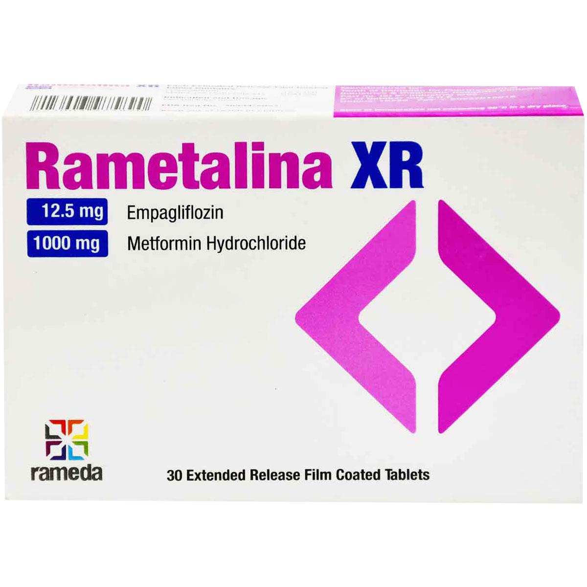 Rametalina XR 12.5/1000mg 30 Tablets image number 0