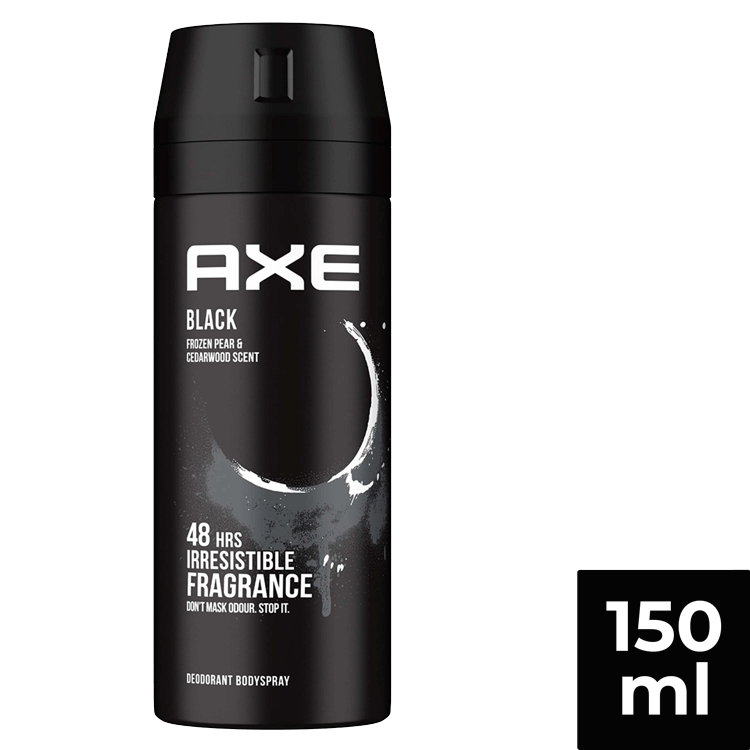 Axe Black 48 Hours Irresistible Deodorant Spray For Men 150ml image number 0