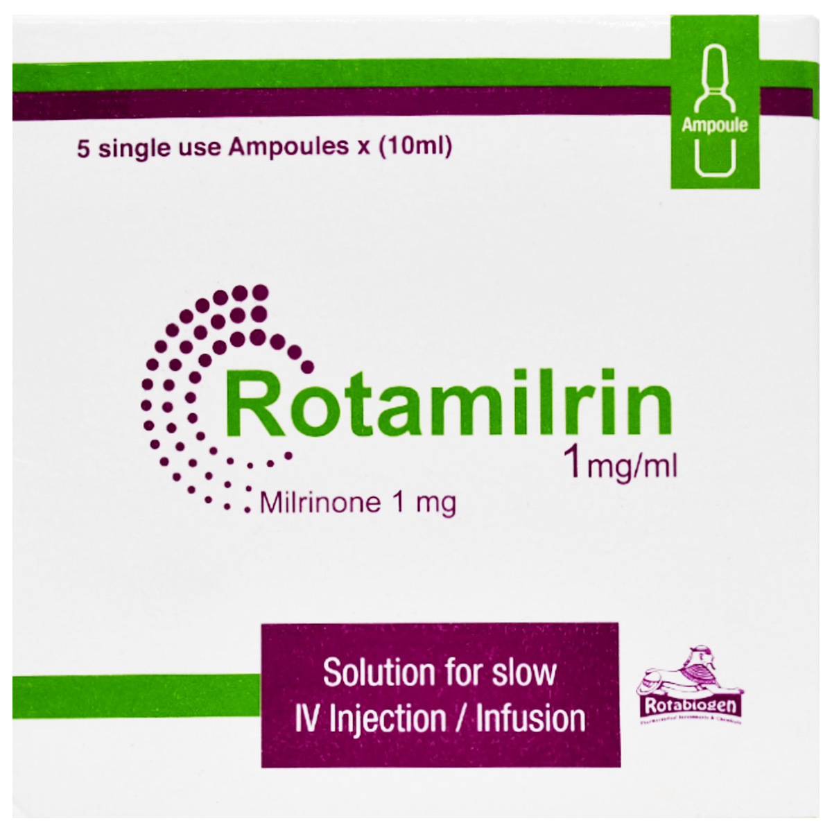 Rotamilrin 1mg/ml 5 Ampoules image number 0