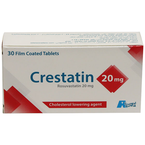 Crestatin 20mg 30 Film Coated Tablets image number 0