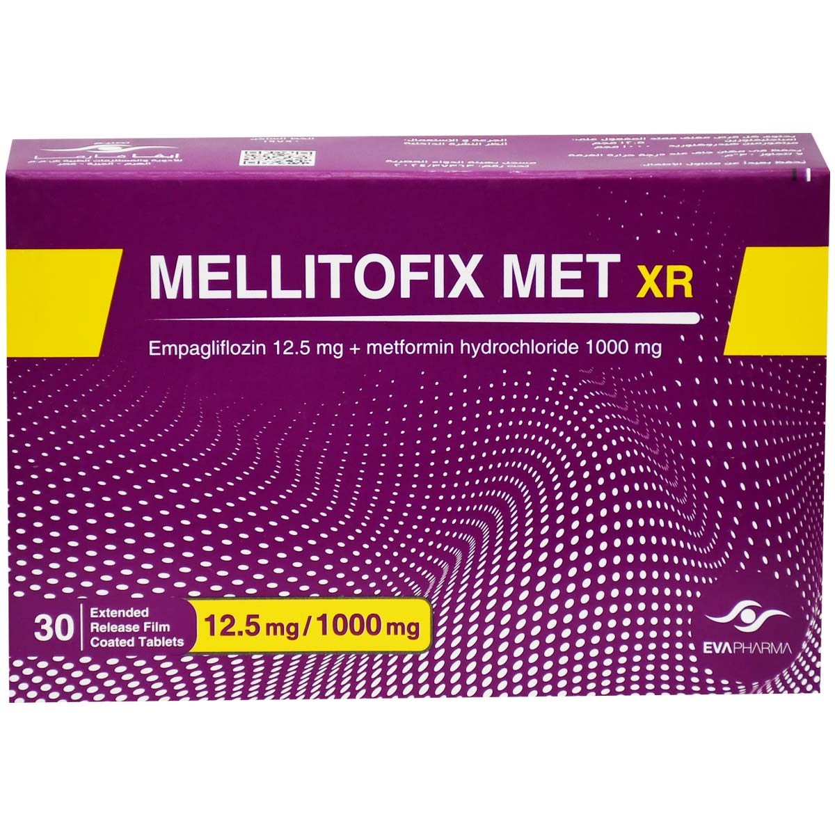 Mellitofix Met XR 12.5/1000 mg 30 Tablets image number 0