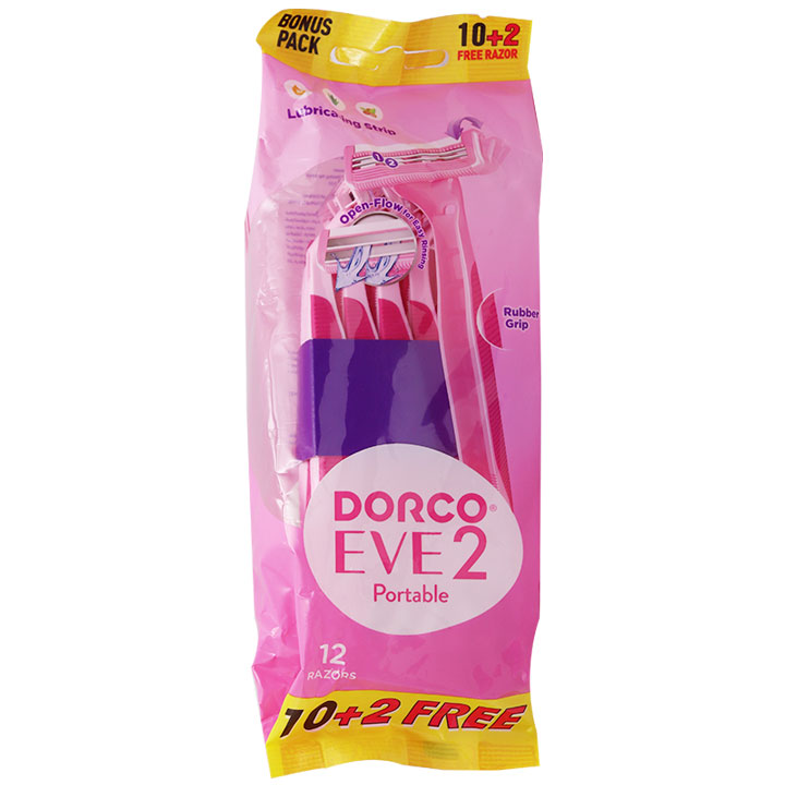 Dorco Eve 2 Portable Razor (10 + 2) (Offer Pack) image number 0