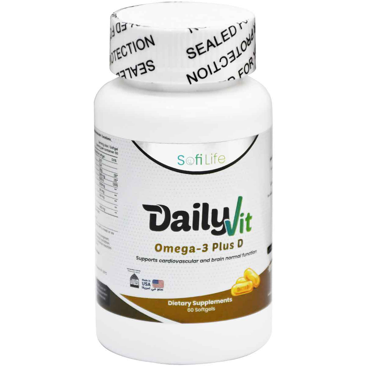 Sofi Life Daily Vit Omega-3 Plus D 60 Softgels image number 0