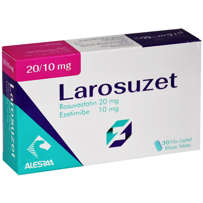 Larosuzet 10/20mg 30 Film Coated Tablets image number 0