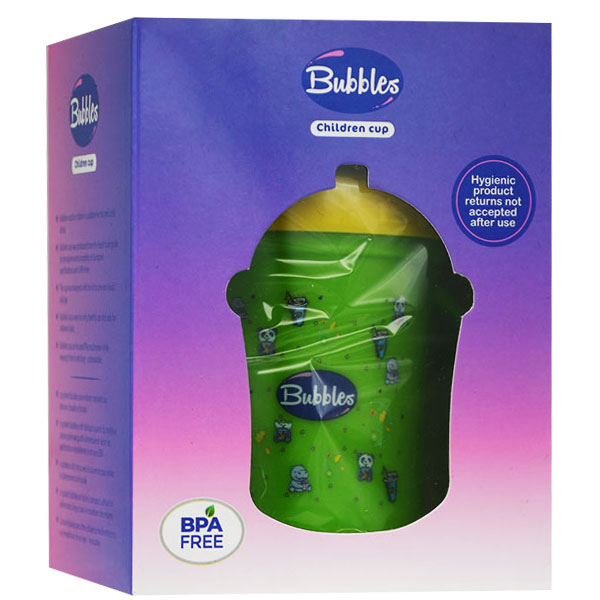 Bubbles Children Straw Cup With Hand Green image number 0