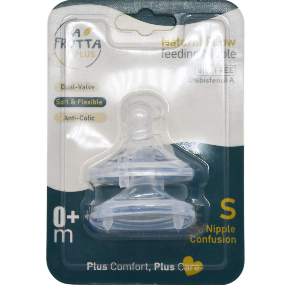 La Frutta Natural Flow Feeding Nipple (0 Month+) Small 2 Pieces image number 0