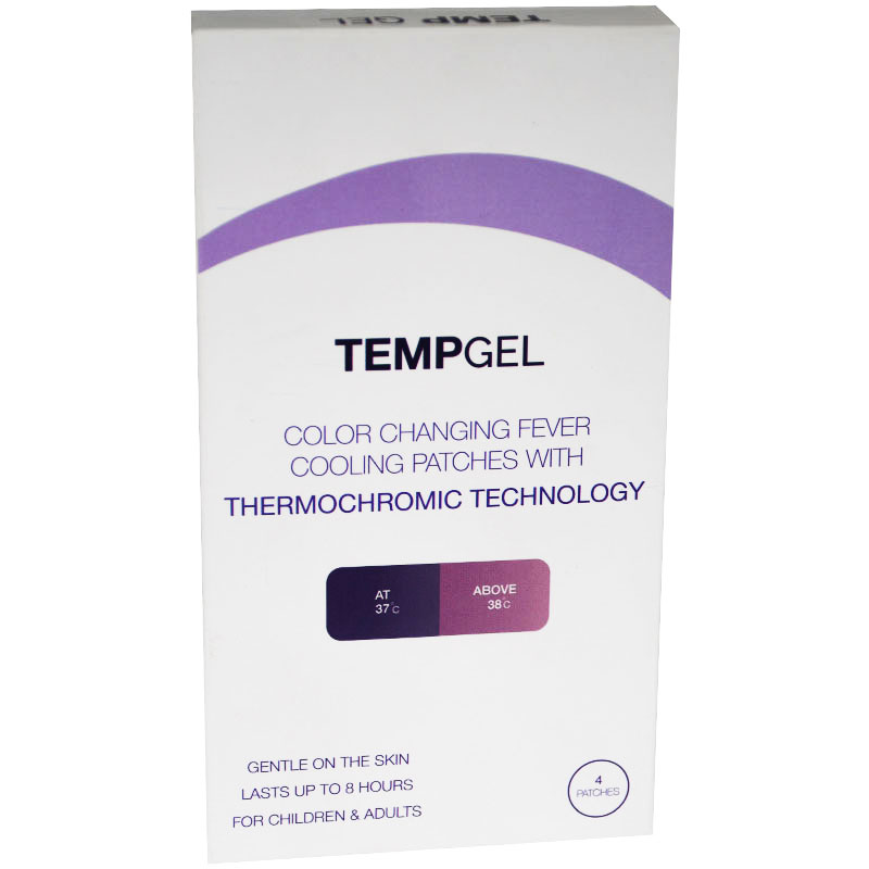 Tempgel Color Changing Fever Cooling Patches (For Children And Adults) 4 Pieces image number 0