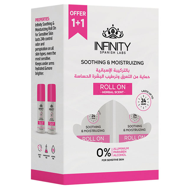 Infinity Herbal Scent Deodorant Roll On 2X80ml (Offer Pack) image number 0