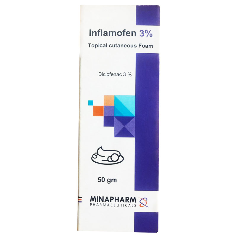 Inflamofen 3% Topical Cutaneous Foam 50gm image number 0