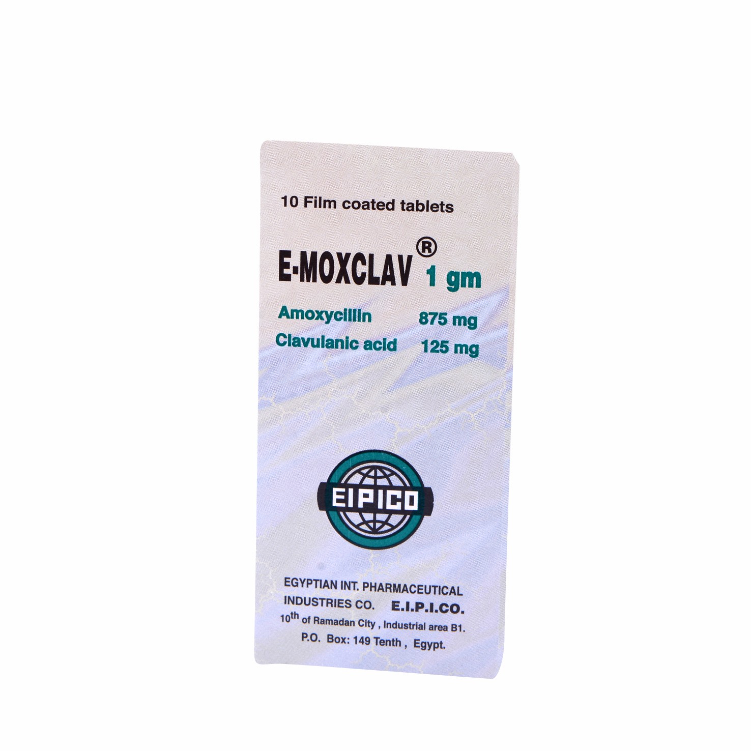 E Moxclav 1gm 10 Tablets image number 0