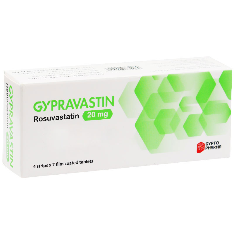Gypravastin 20mg 28 Film Coated Tablets image number 0