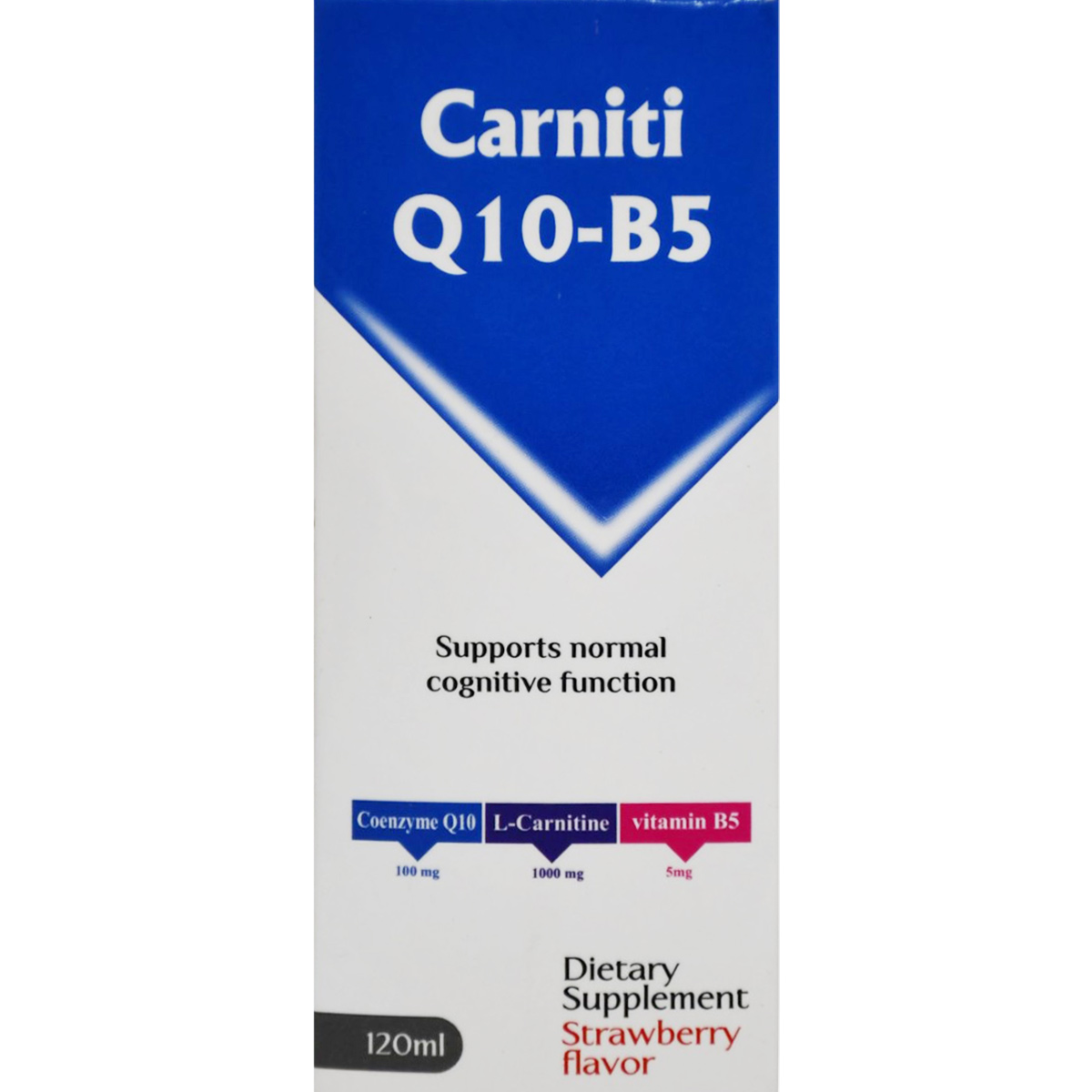 Carniti Q10-B5 Strawberry Flavor Syrup 120ml image number 0