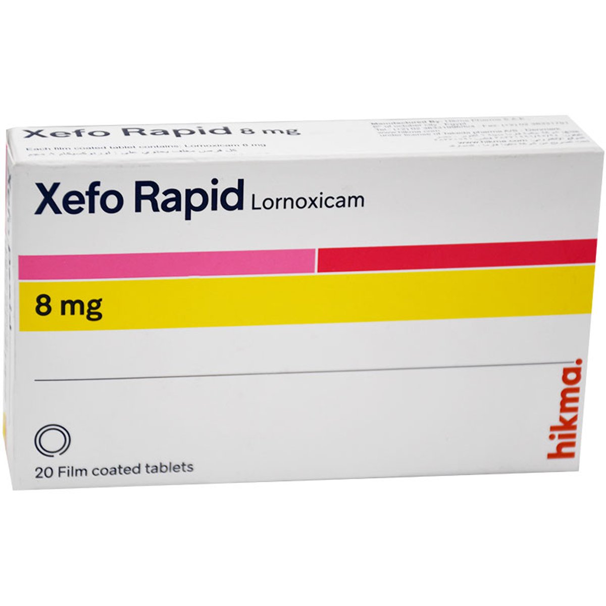 Xefo Rapid 8mg 20 Film Coated Tablet image number 0