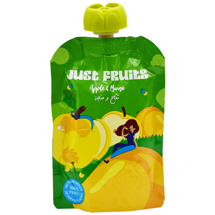 Just Fruits Apple and Mango Puree 110gm image number 0