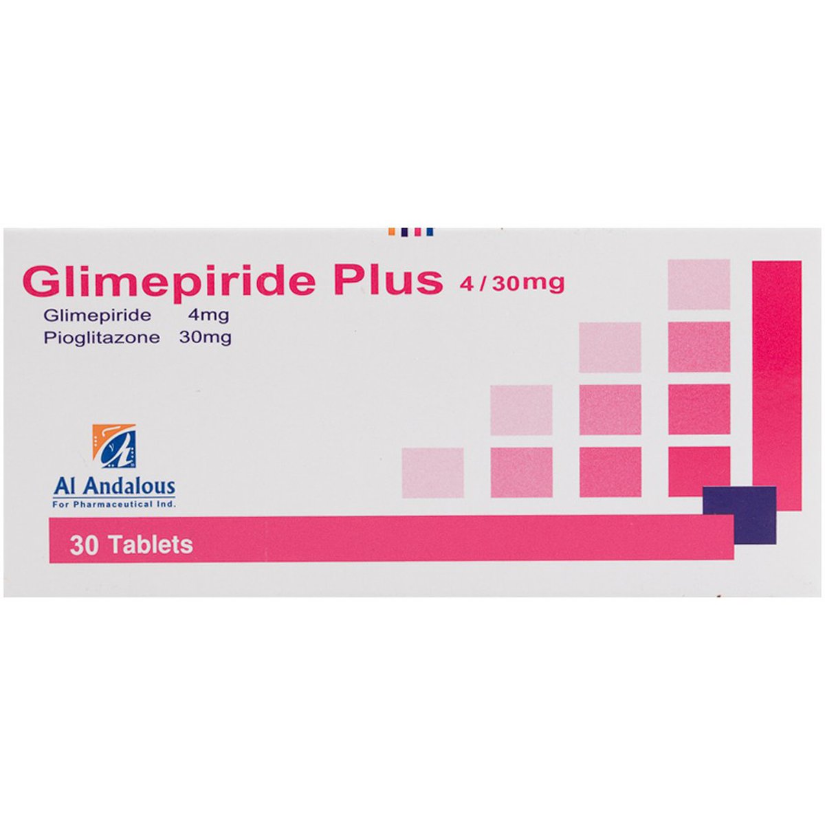Glimepiride Plus 4/30mg 30Scored Tab image number 0
