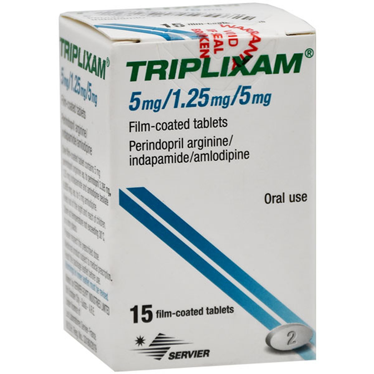Triplixam 5/1.25/5mg 15 Film Coated Tablet image number 0