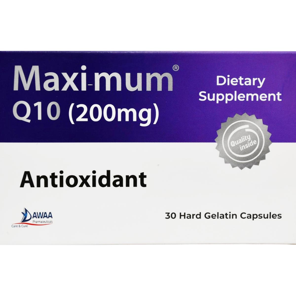 Maxi Mum Q10 200mg 30 Hard Gelatin Capsules image number 0