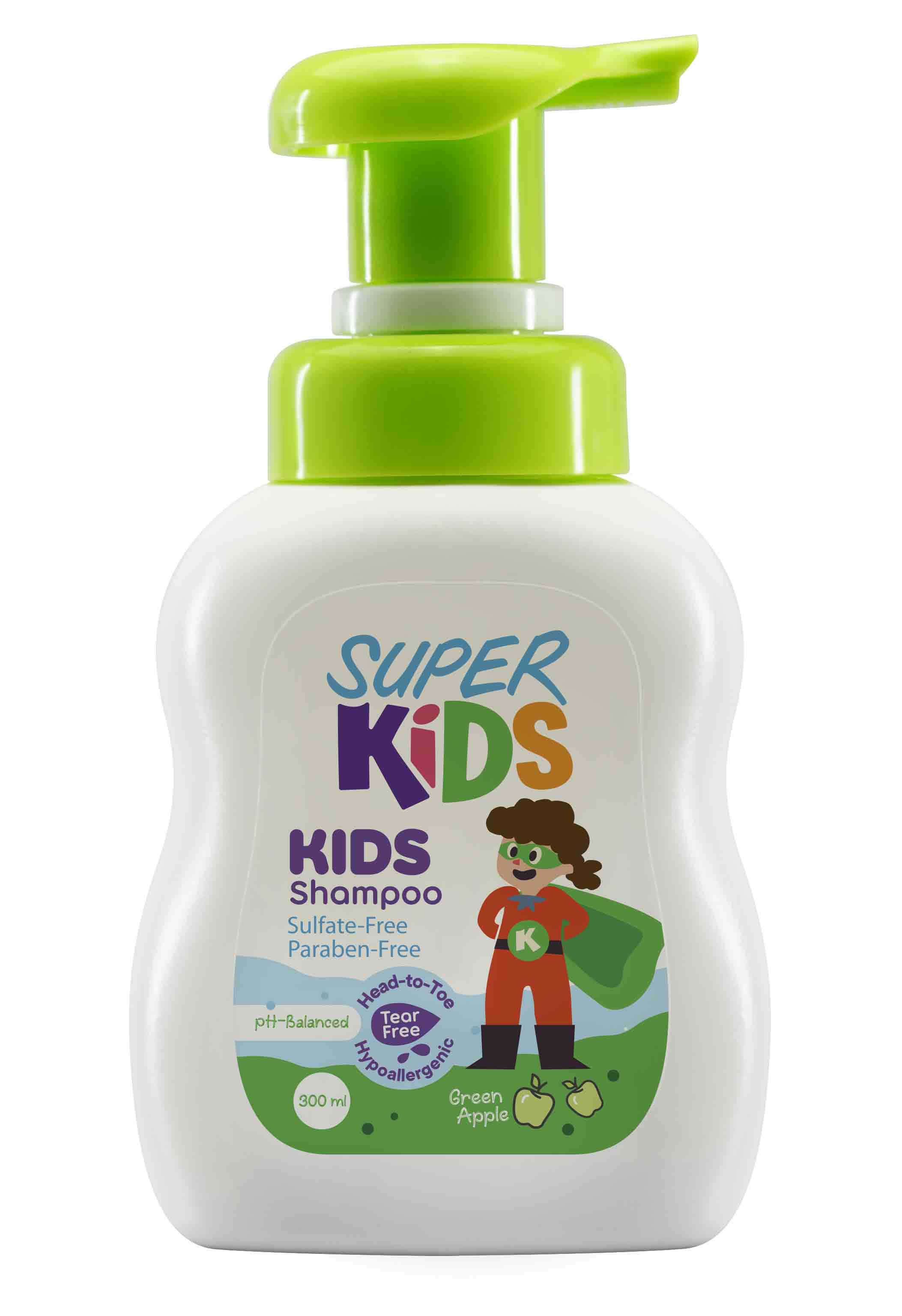 Super Kids Shampoo Green Apple 300ml image number 0
