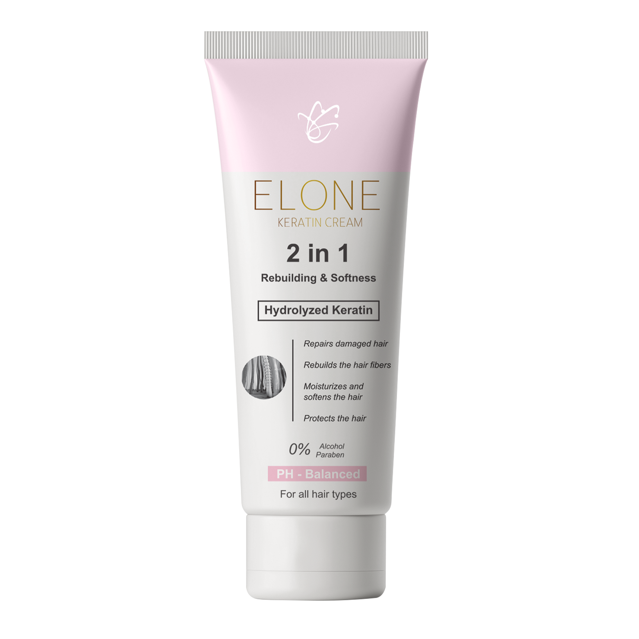 Elone Keratin 2 in 1 Repair and Damage Hair Cream 120ml image number 0