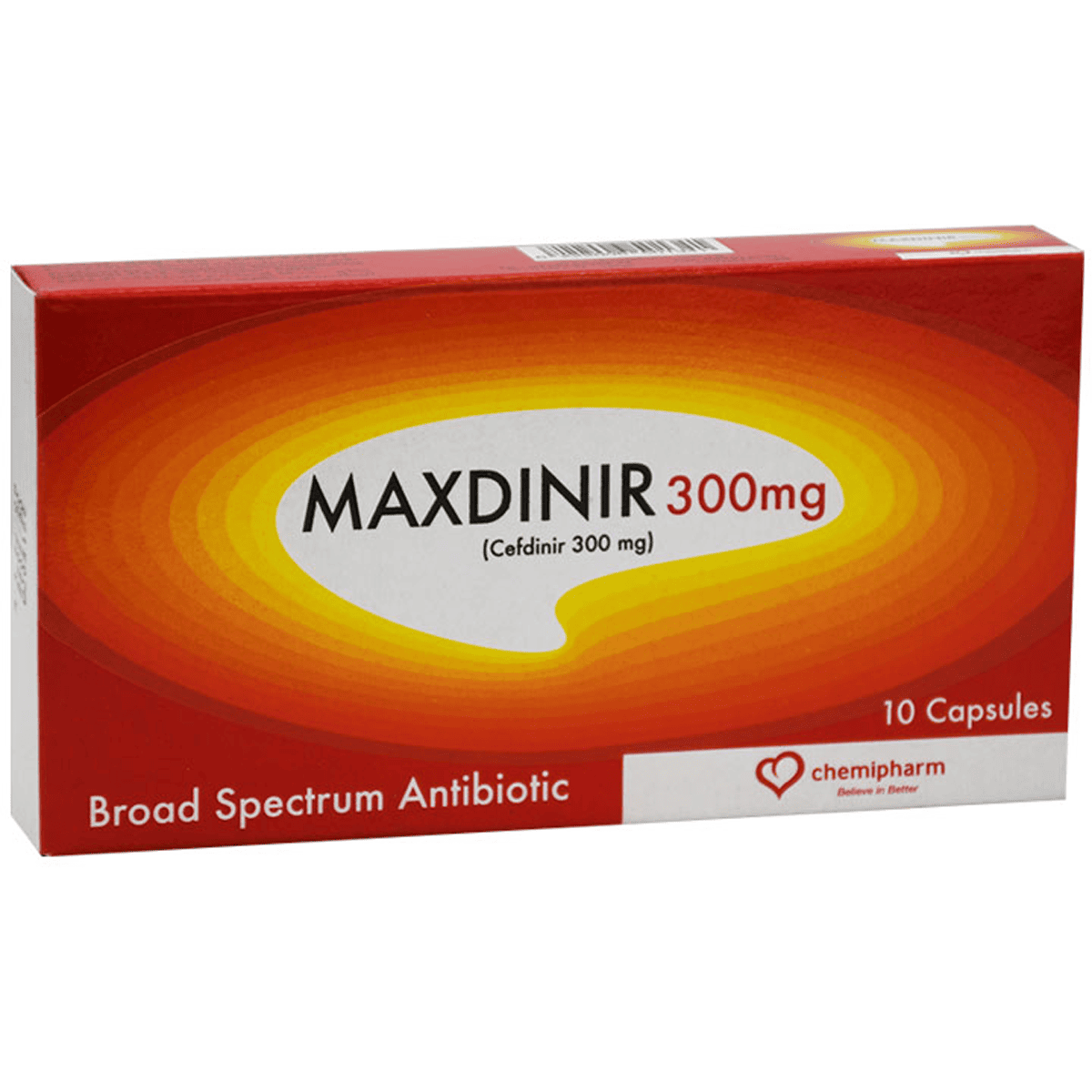 Maxdinir 300mg 10 Capsules image number 0
