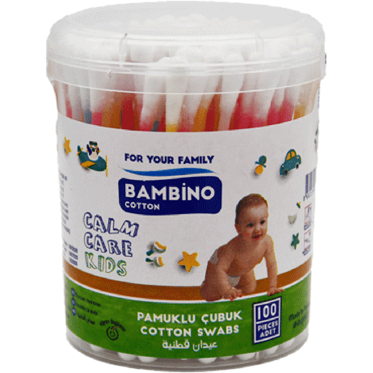 Bambino Ear Cotton Buds Kids 100 Pieces image number 0