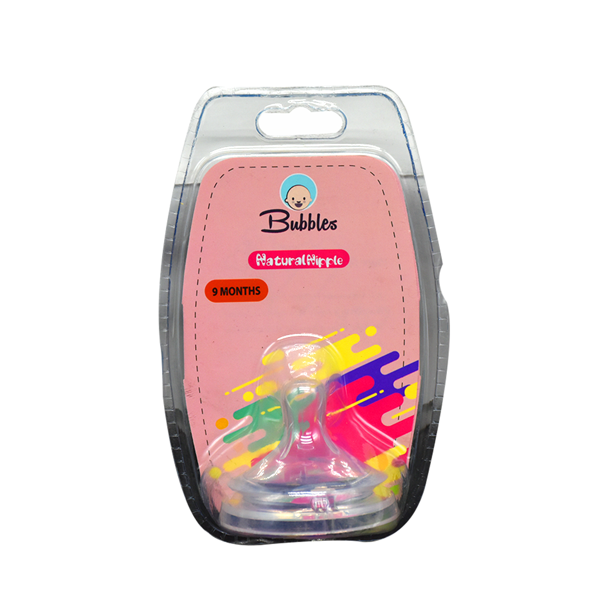 Bubbles Natural Nipple Silicone (9) M image number 0